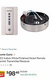 photo Monte Carlo Indoor White Polished Nickel Remote Control with transmitter reciever 98.40 each I have 50 available.jpg